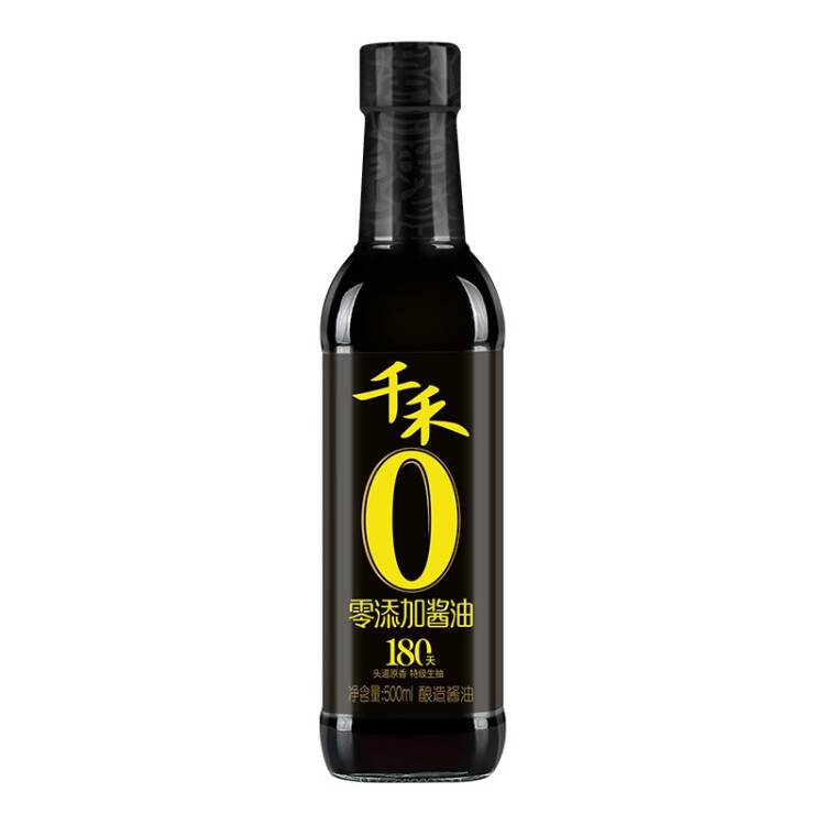 千禾零添加 180天醬油 500ml【0添加特級(jí)生抽】釀造炒菜涼拌調(diào)料 光明服務(wù)菜管家商品