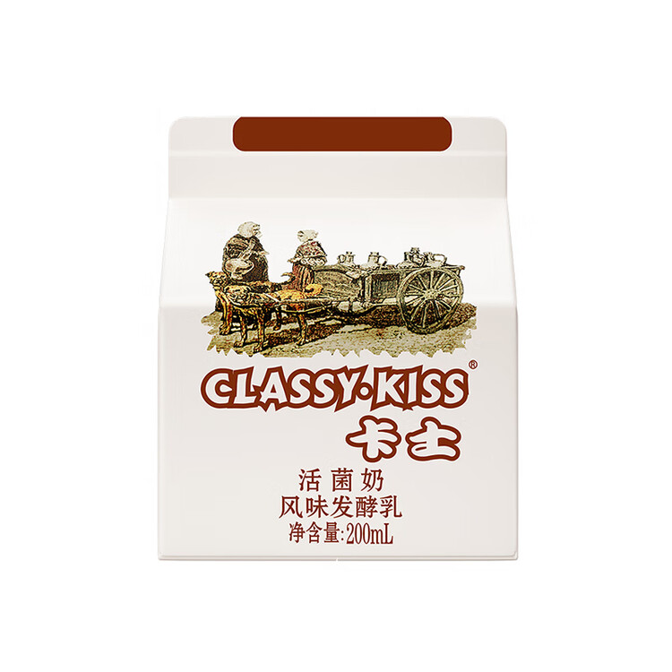 卡士（CLASSY.KISS）活菌酸奶 风味发酵乳 200mL*6盒 低温酸奶 原味酸奶 菜管家商品