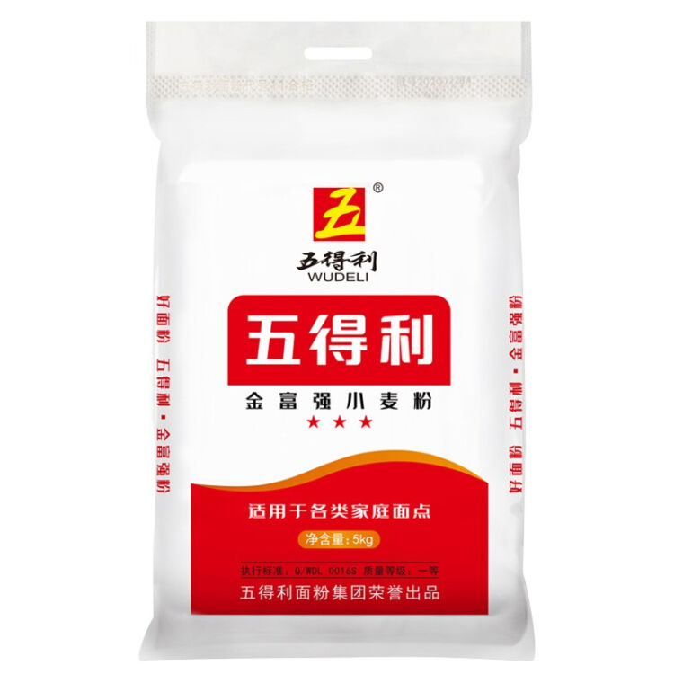 五得利金富强小麦粉烘焙饺子粉馒头烙饼面粉多用途家庭粉5kg 图片价格品牌评论 京东