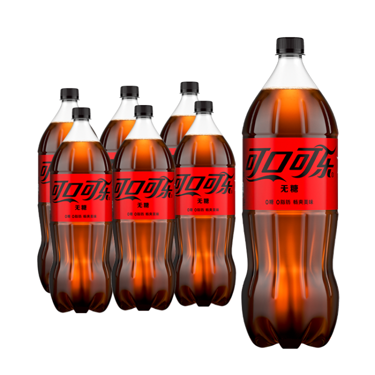 可口可樂（Coca-Cola）零度 Zero 汽水碳酸飲料 2L*6瓶 整箱裝 菜管家商品