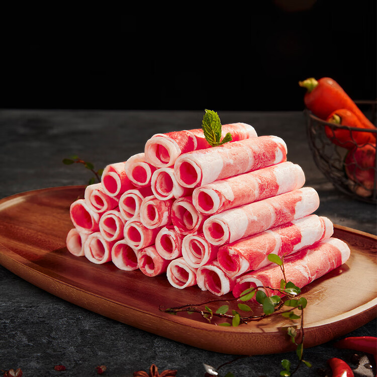 宁鑫 宁夏盐池滩羊  原切羊肉卷300g 火锅食材 清真食品 地理标志产品 菜管家商品