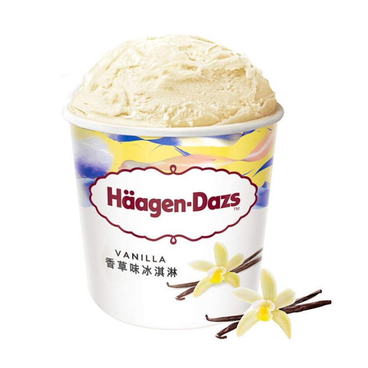 哈根达斯（Haagen-Dazs）【杨幂同款】经典香草味大桶冰淇淋473ml 光明服务菜管家商品