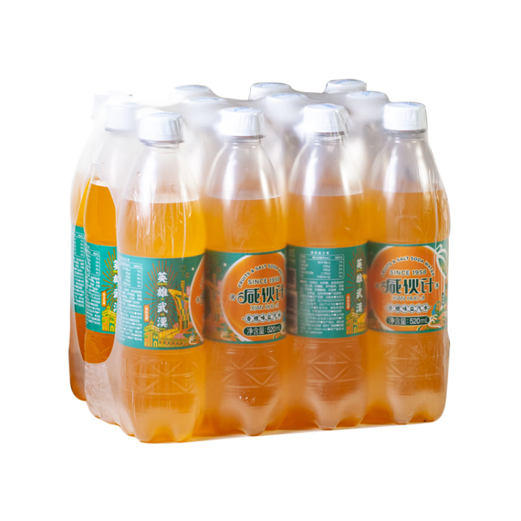 咸伙計(jì) 鹽汽水香橙味 飲料 520ml*12瓶 整箱 光明服務(wù)菜管家商品