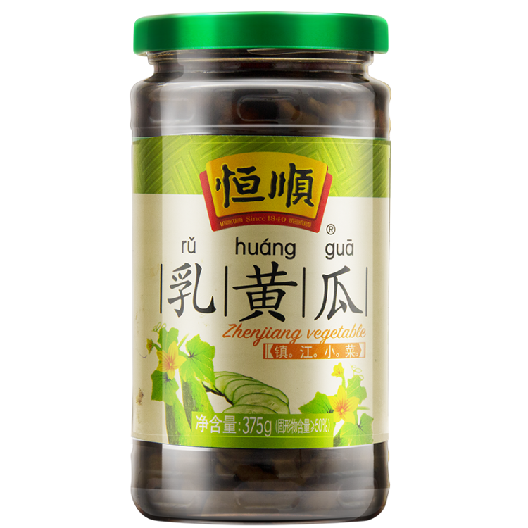 恒顺乳黄瓜 375g 镇江特产佐餐小菜开味腌菜咸菜 酱菜榨菜 光明服务菜管家商品