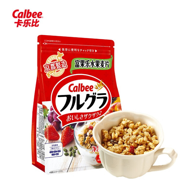 卡乐比（Calbee）早餐水果燕麦片 原味700g/袋 非油炸日本进口 冲泡即食 代餐零食 光明服务菜管家商品 
