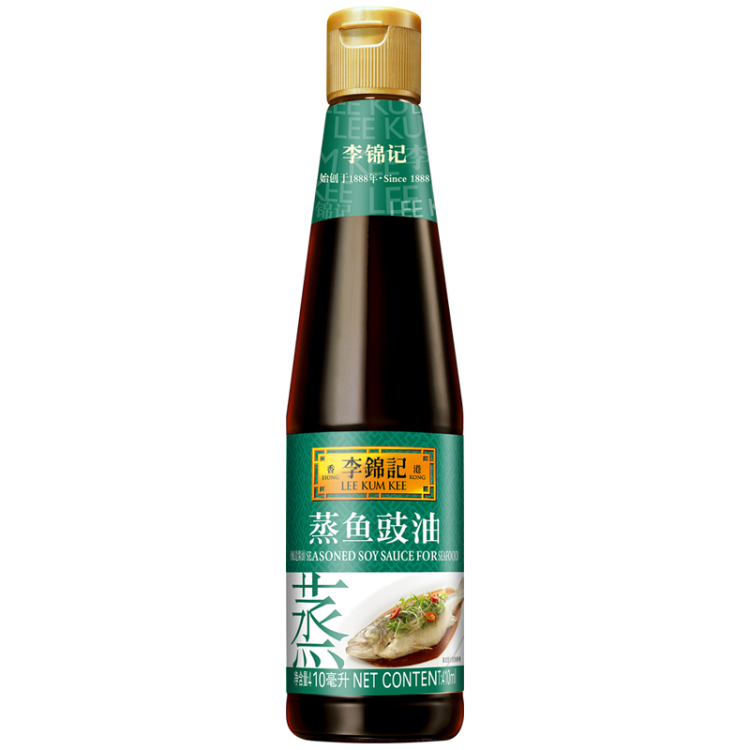 李锦记 蒸鱼豉油410ml 0添加防腐剂 蒸炒白灼汁凉拌提鲜 酱油生抽 菜管家商品