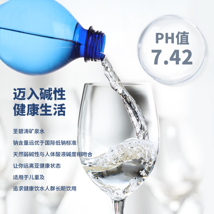 圣碧涛（San Benedetto）意大利进口 饮用天然水 1.5L*6 （新老包装交替发货） 菜管家商品