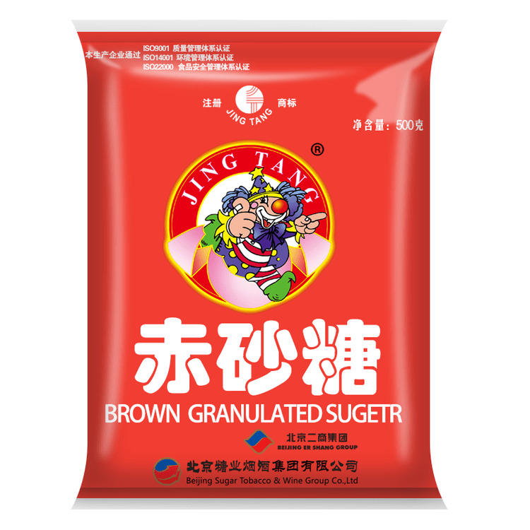 JING TANG京糖赤砂糖500g  代替女士红糖水 中华老字号 烘焙冲饮烹饪 菜管家商品