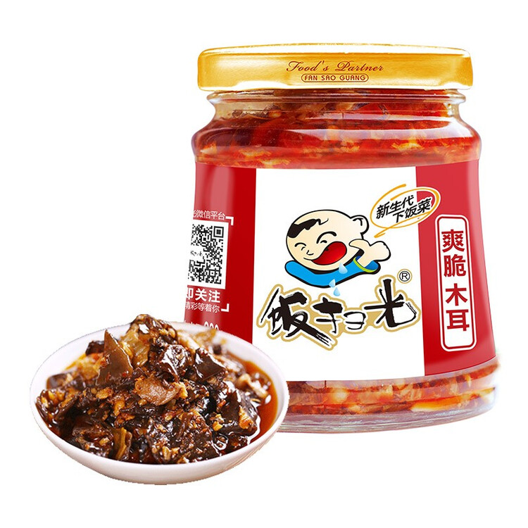 饭扫光 榨菜 爽脆木耳280g 下饭菜 香辣咸菜泡菜 拌饭拌面调味料