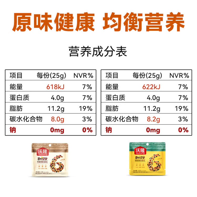 沃隆每日堅果750g/30袋混合堅果孕婦休閑即食小零食干果禮盒家庭款 菜管家商品