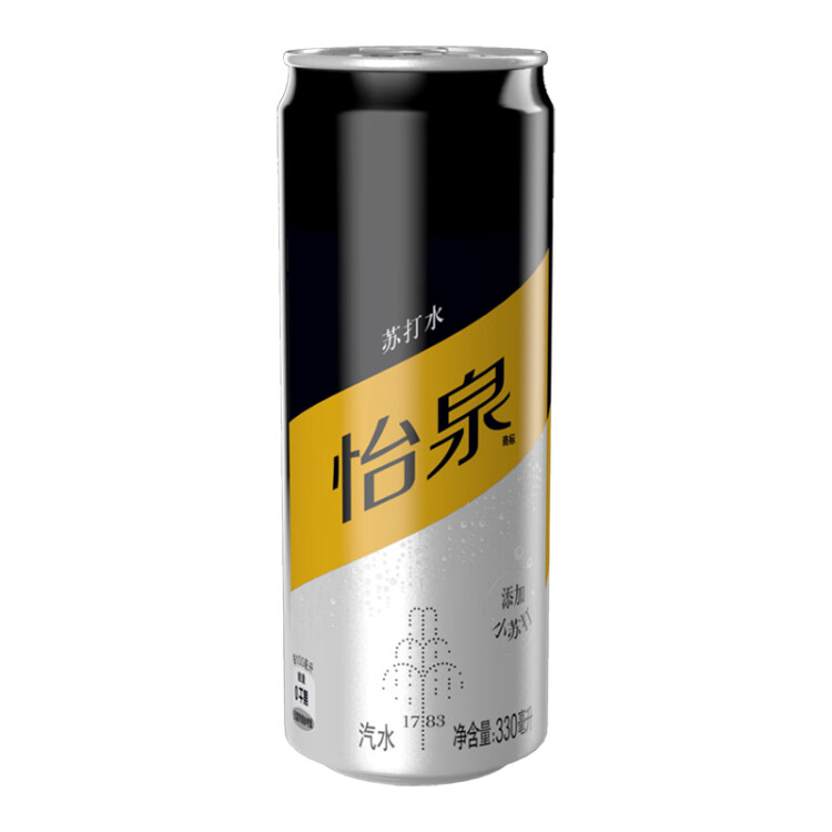 可口可乐（Coca-Cola）怡泉 Schweppes 无糖零卡 苏打水  汽水饮料 330ml*24罐 调酒 菜管家商品