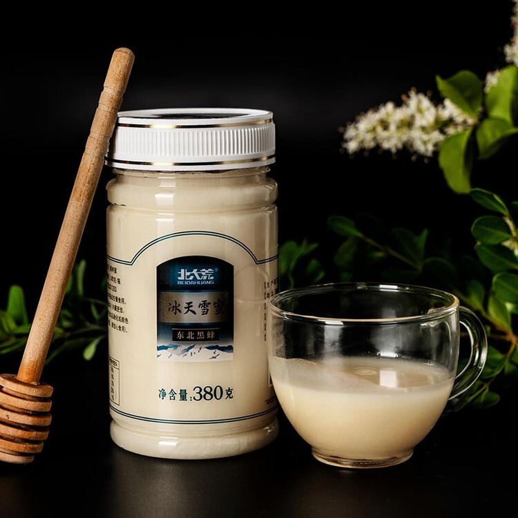 北大荒东北黑蜂 椴树冰天雪蜜 纯蜂蜜380g压榨成熟蜜冲饮礼品 菜管家商品