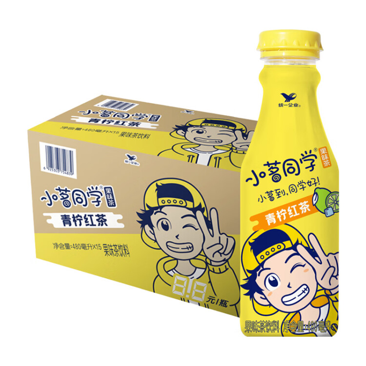 统一 小茗同学爱混茶青柠红 480ml*15瓶（新老包装随机发货） 光明服务菜管家商品