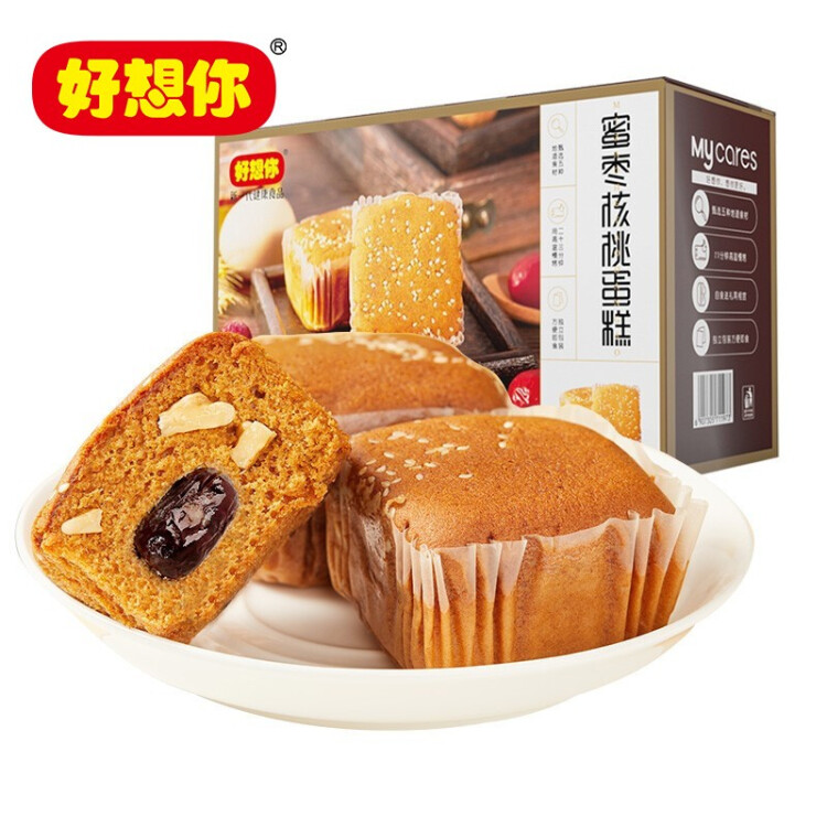 好想你 蜜枣核桃蛋糕420g/盒 饼干面包红枣糕儿童零食早餐代餐 光明服务菜管家商品 