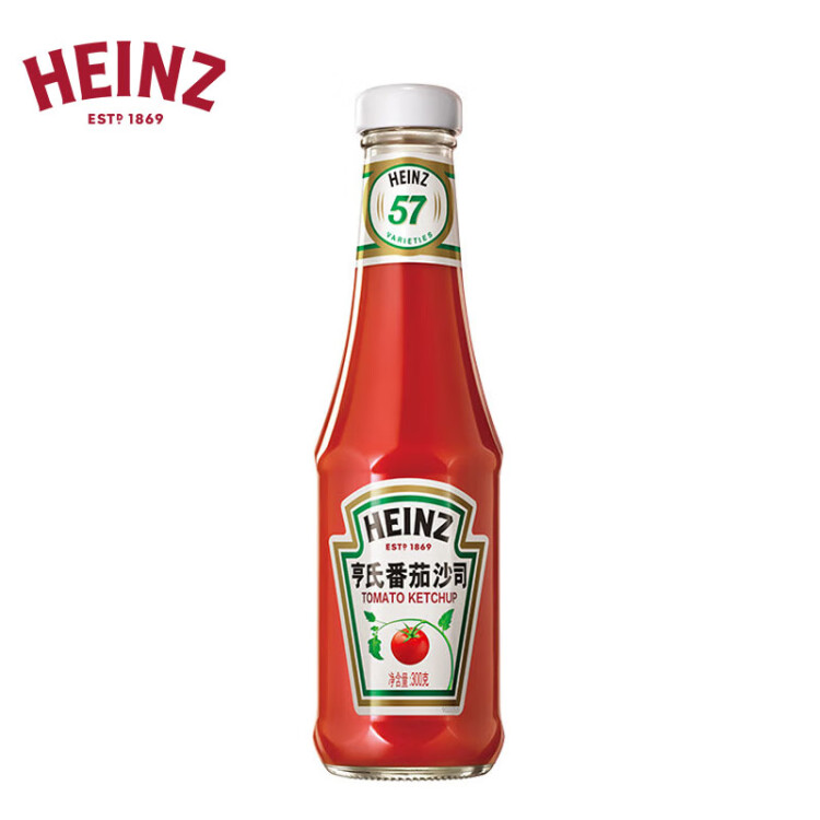 亨氏(Heinz) 番茄酱 瓶装番茄沙司 意大利面薯条酱 300g 卡夫亨氏出品 光明服务菜管家商品 