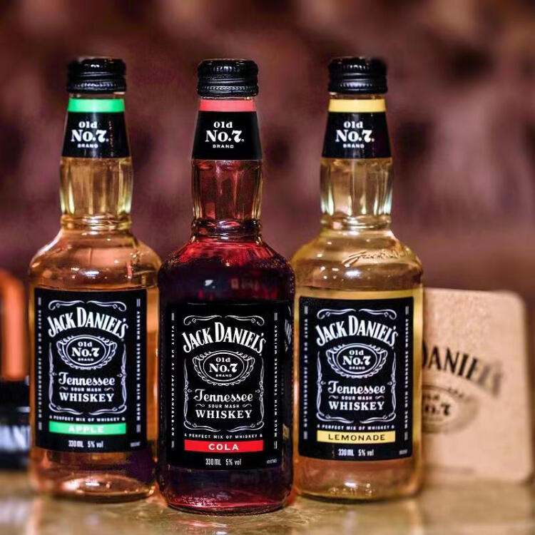 杰克丹尼（Jack Daniels）预调酒可乐+柠檬+苹果味330ml*6瓶礼盒装  光明服务菜管家商品 