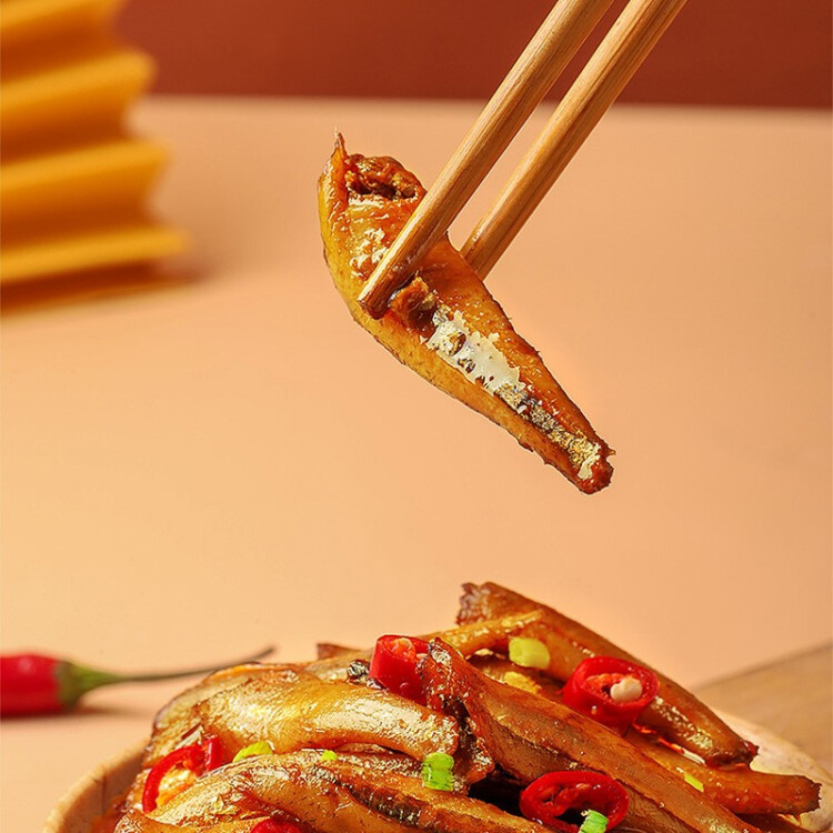 劲仔 小鱼仔零食小鱼干香辣味 300g/盒 20包 菜管家商品
