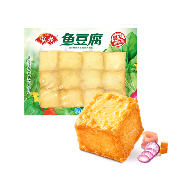 安井 锁鲜装鱼豆腐 240g 1包 鱼糜含量≥65% 火锅麻辣烫关东煮食材 菜管家商品