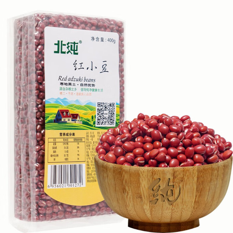 北純 紅小豆400g/袋（富含膳食纖維 含鐵 富鉀 高葉酸 紅豆 雜糧） 光明服務(wù)菜管家商品