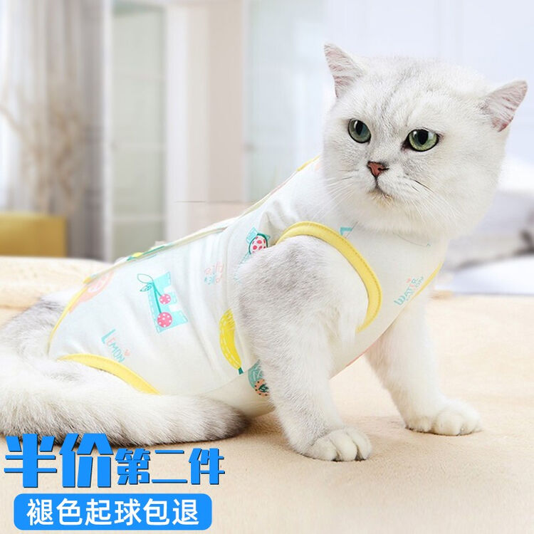 茨格曼无毛猫衣服夏猫咪手术服母猫绝育服防掉毛断奶驱虫防舔防猫癣皮肤