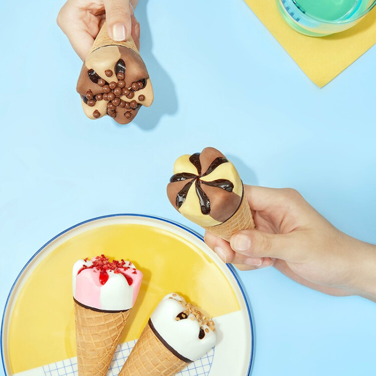 可爱多和路雪 甜筒巧克力口味冰淇淋 67g*6支 雪糕 冰激凌 光明服务菜管家商品 