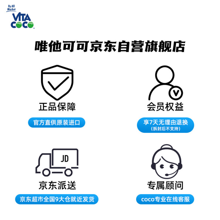 唯他可可（Vita Coco）椰子水椰汁夏季飲料 低糖低卡富含電解質  原裝進口果汁1L*12瓶 菜管家商品