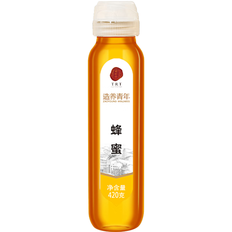 同仁堂品牌 北京同仁堂蜂蜜420克百花蜜100%纯蜂蜜拒绝添加挤压不沾手 光明服务菜管家商品