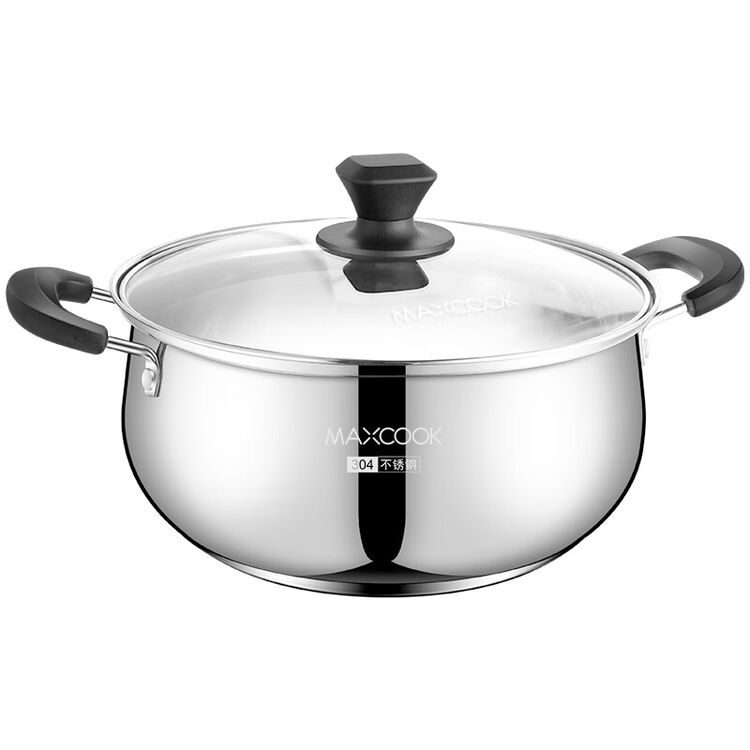 美厨(maxcook)汤锅 304不锈钢汤锅汤煲22cm 加厚复合底 燃气炉电磁炉通用YC-22【图片 价格 品牌 评论】-京东