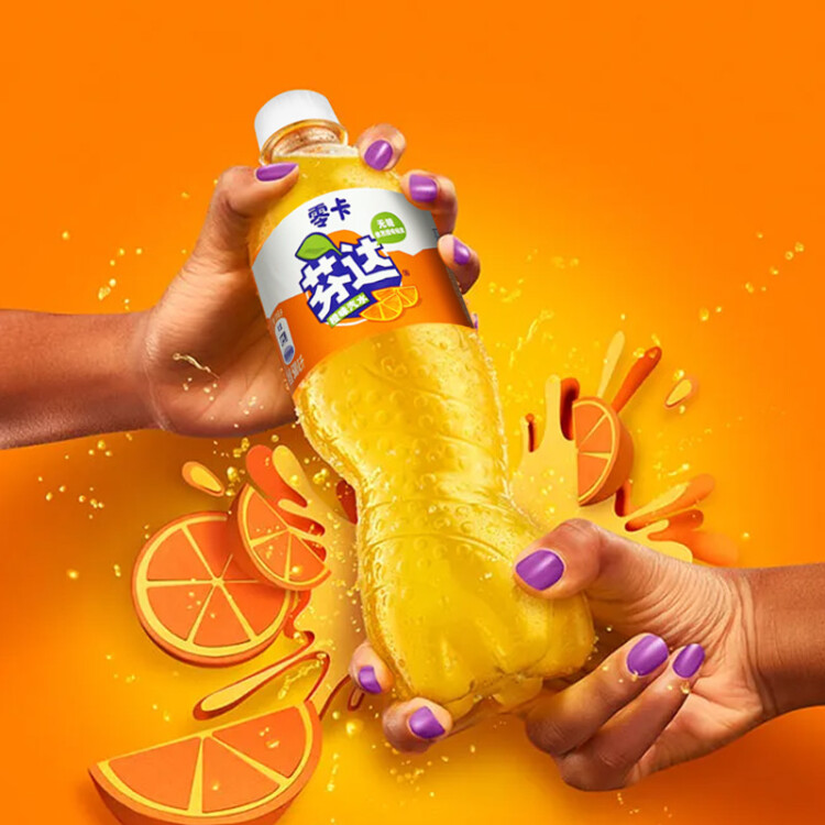 可口可乐（Coca-Cola）芬达 Fanta 无糖零卡橙味汽水饮料500ml*12瓶 整箱装 菜管家商品 商品图