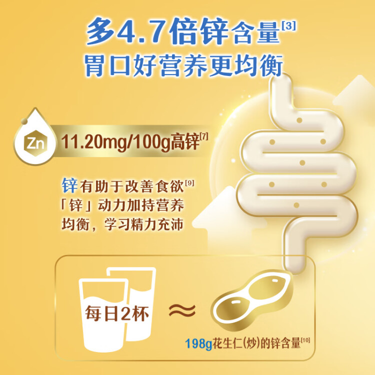 伊利高个子全聪学生高锌高钙奶粉400g 青少年 学生奶粉 DHA  光明服务菜管家商品