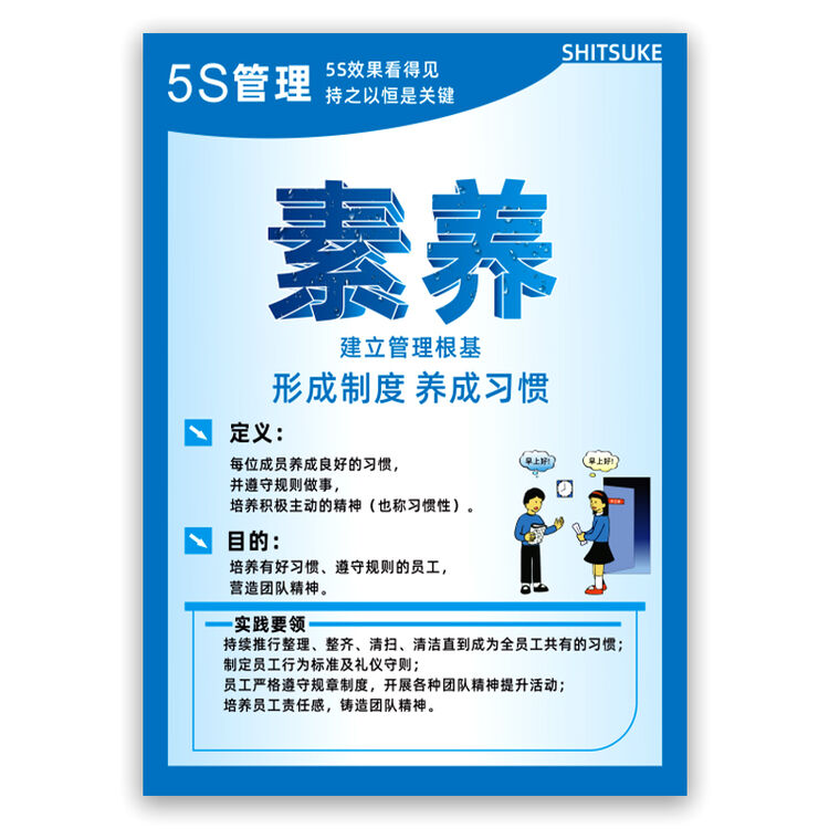 国新GOSIM 5s工厂管理标识牌6S车间管理标识安全生产标识标语 雪弗板包边定制(默认银色包边) 素养 5mm雪弗板包边 50cm*70cm ...