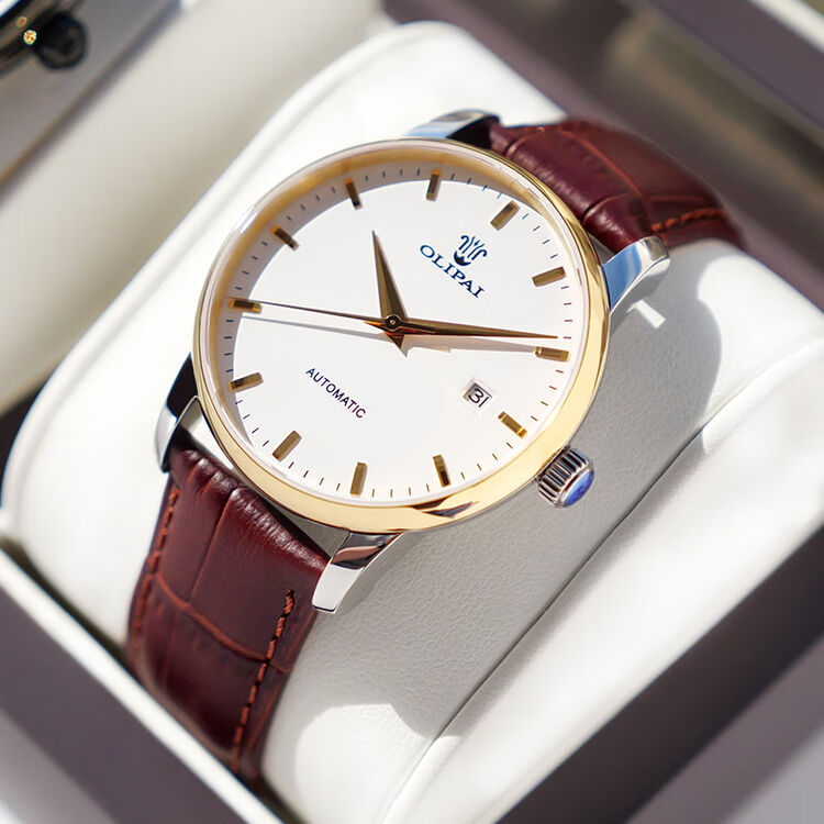 欧力派(olipai)手表薄款男表全自动机械表商务休闲腕表防水男士手表jt