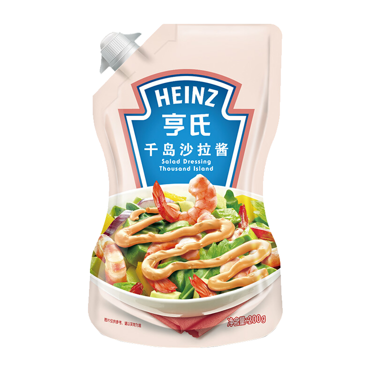 亨氏(Heinz) 沙拉酱 千岛沙拉酱200g 千岛酱蔬菜水果沙拉寿司酱 菜管家商品