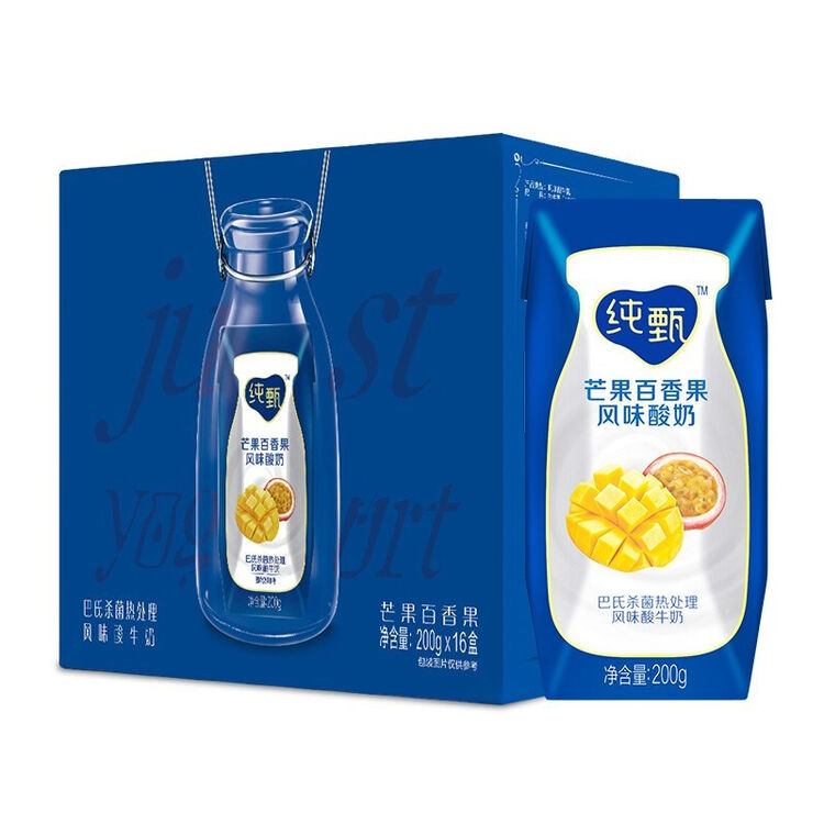 蒙牛 纯甄 常温风味酸牛奶 芒果百香果口味 200g*16 礼盒装（新老包装随机发货）【图片 价格 品牌 评论】-京东