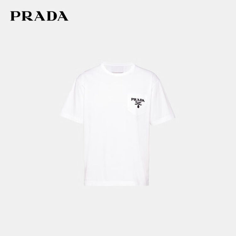 普拉达PRADA 22春夏男士T恤UJN787-1Z53-F0009 白色L【图片价格品牌评论 