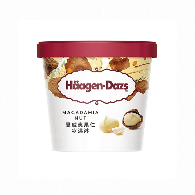 哈根达斯（Haagen-Dazs）经典夏威夷果仁口味冰淇淋 100ml/杯 光明服务菜管家商品 