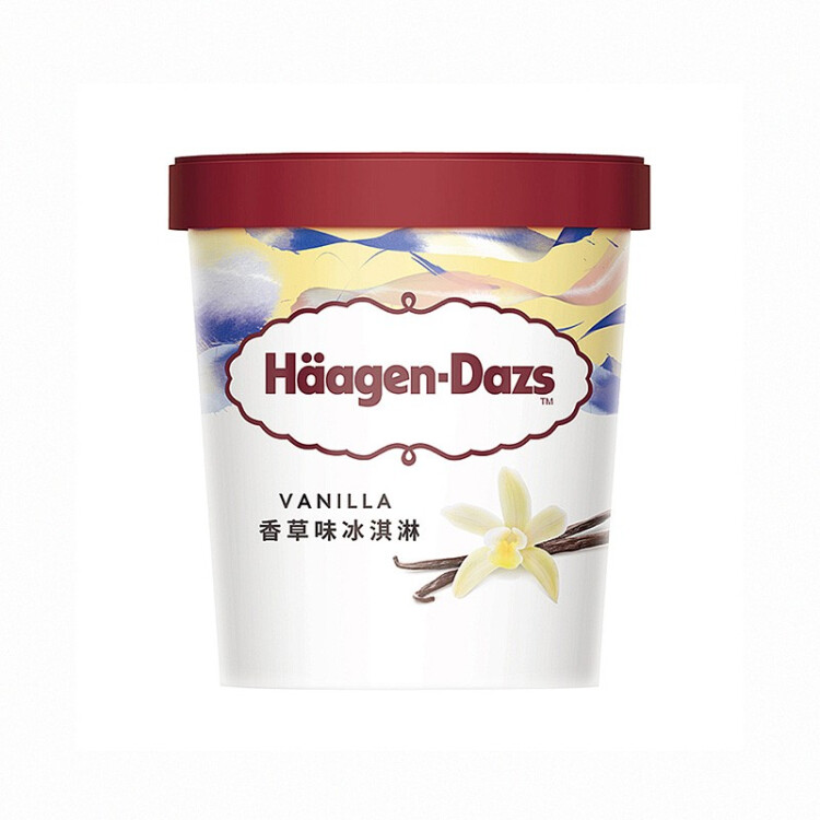 哈根达斯（Haagen-Dazs）【杨幂同款】经典香草味大桶冰淇淋473ml 光明服务菜管家商品