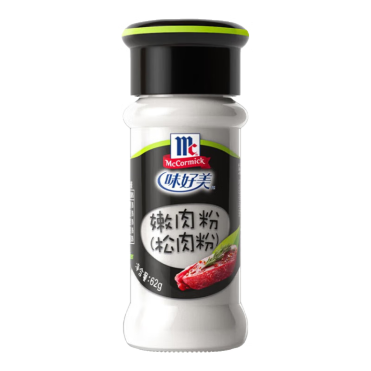 味好美（McCormicK） 香辛料调料 嫩肉粉 62g 玻璃瓶装 烧烤烹饪调味料 百年品牌 菜管家商品