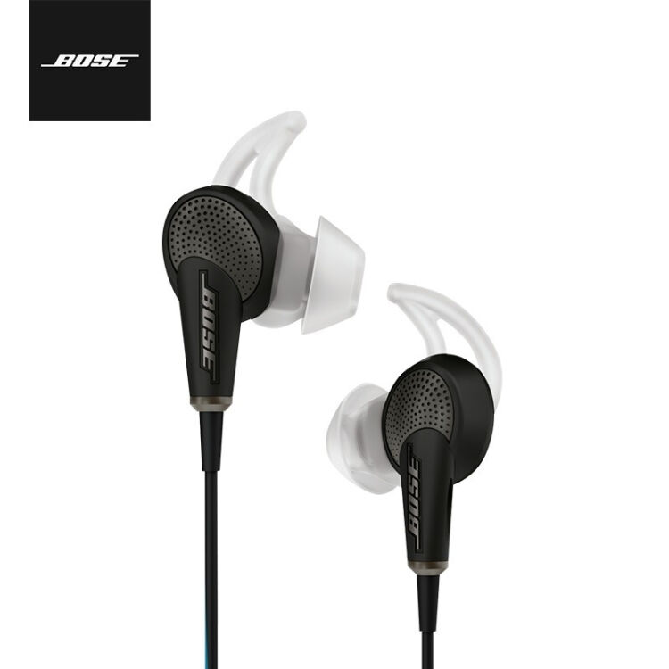 Bose QC20有源消噪耳机黑色-苹果版线控降噪手机耳机【图片价格品牌评论