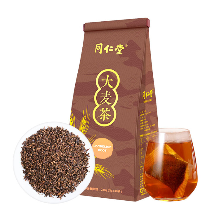 北京同仁堂（TRT）大麥茶 240g（48袋）五谷花草茶 大麥袋泡茶 獨(dú)立小包裝 炒麥芽原味烘焙型養(yǎng)生茶 光明服務(wù)菜管家商品