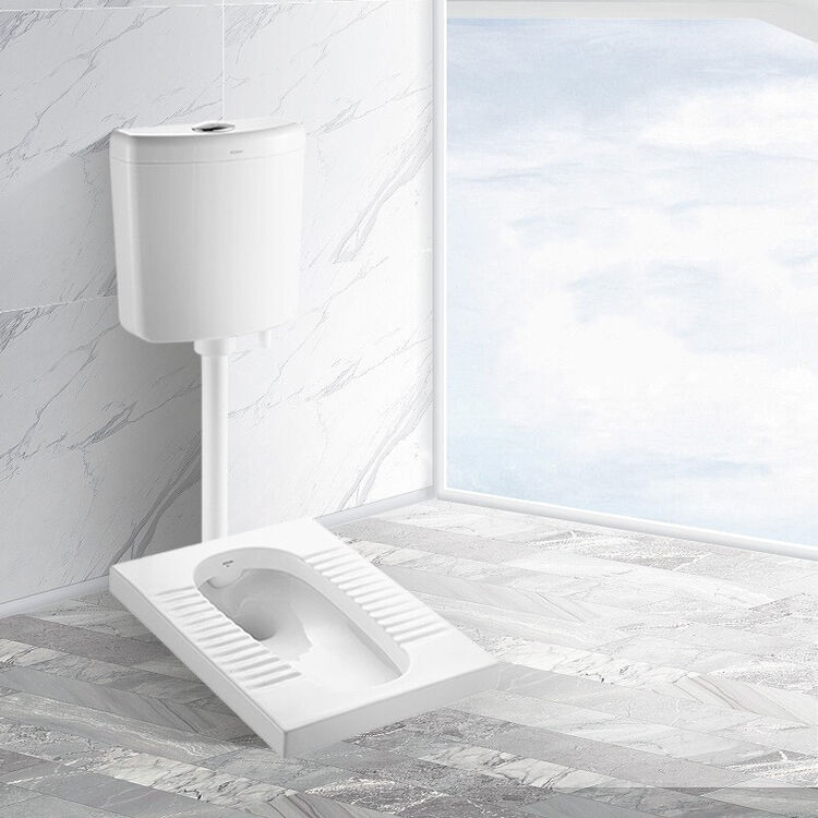 惠达huida卫浴原厂蹲坑蹲便器水箱套装整套蹲厕方形带反水弯蹲便器hd5
