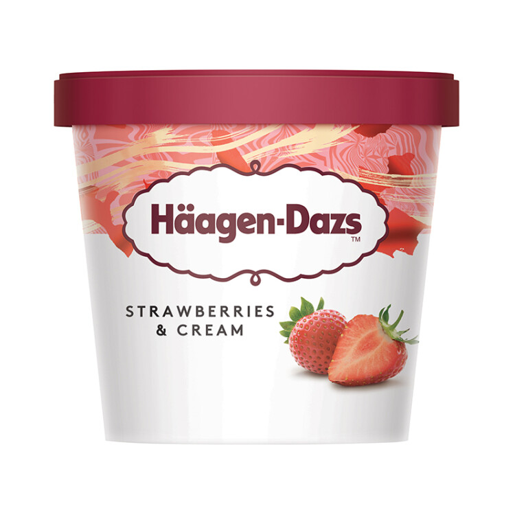 哈根達(dá)斯（Haagen-Dazs）【楊冪同款】經(jīng)典草莓口味冰淇淋 100ml/杯 光明服務(wù)菜管家商品