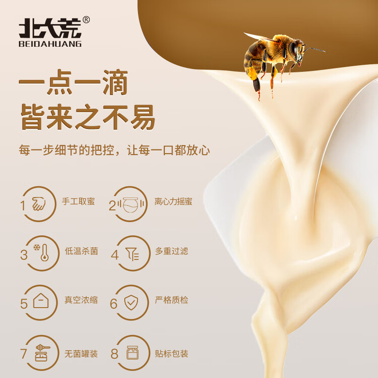 北大荒东北黑蜂 椴树冰天雪蜜 纯蜂蜜380g压榨成熟蜜冲饮礼品 菜管家商品