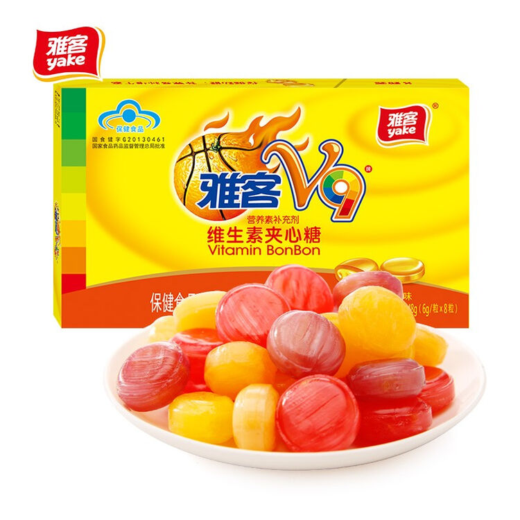 雅客V9维生素VC夹心硬糖盒 集锦味9种维生素怀旧零食糖果童年回忆 草莓X2+香橙X2【图片 价格 品牌 评论】-京东