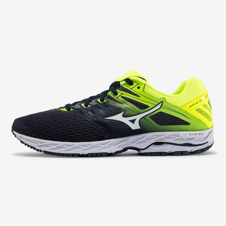 mizuno美津浓缓冲跑步鞋运动鞋shadow2j1gc183002藏青荧光绿白41