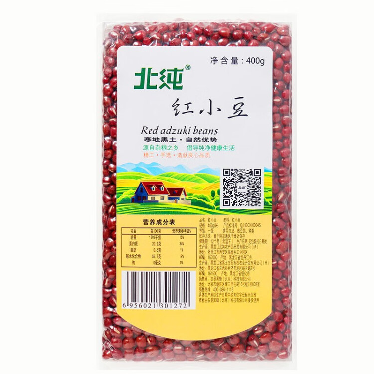 北純 紅小豆400g/袋（富含膳食纖維 含鐵 富鉀 高葉酸 紅豆 雜糧） 光明服務(wù)菜管家商品