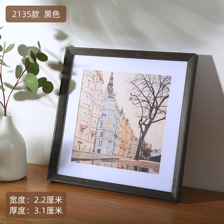 彩糖塘(CAITANGTANG) 实木国画装裱画框架裱框宣纸卡纸相框挂墙书法字画外框 2135黑色 可放50*50cm【图片 价格 品牌 评论】-京东