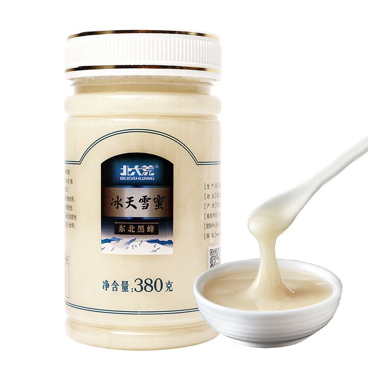 北大荒东北黑蜂 椴树冰天雪蜜 纯蜂蜜380g压榨成熟蜜冲饮礼品 菜管家商品