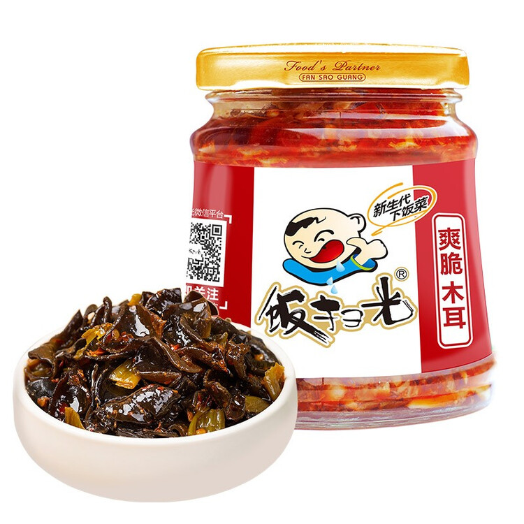 饭扫光 榨菜 爽脆木耳280g 下饭菜 香辣咸菜泡菜 拌饭拌面调味料 菜管家商品