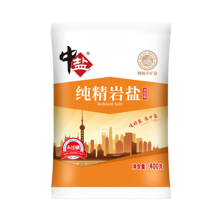 中鹽  巖鹽400g【未加碘】細(xì)鹽  中鹽出品 菜管家商品